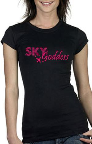 Black Sky Goddess Short Sleeve Shirt